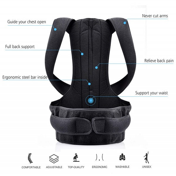 Adjustable Back Posture Corrector - Support Brace