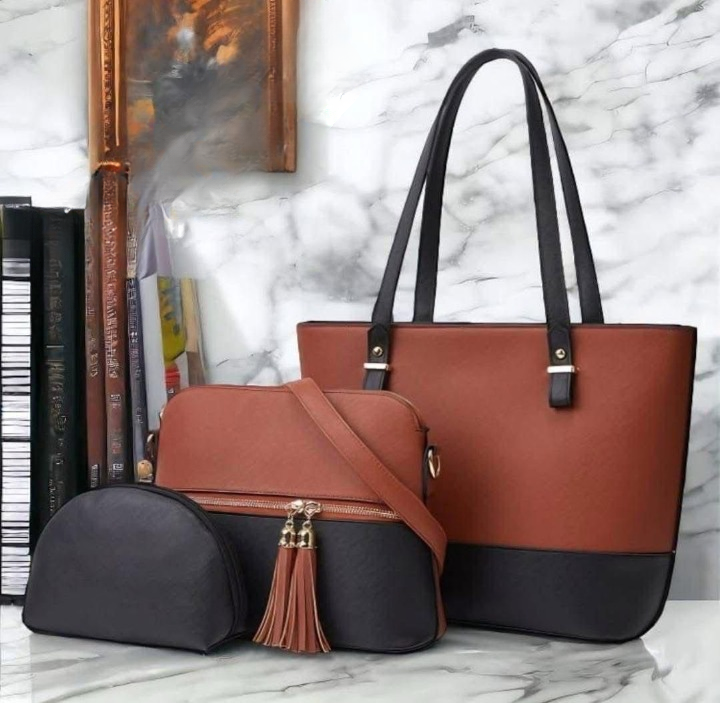 3-Piece Tote Handbag - Elegant Daily Fashion Set