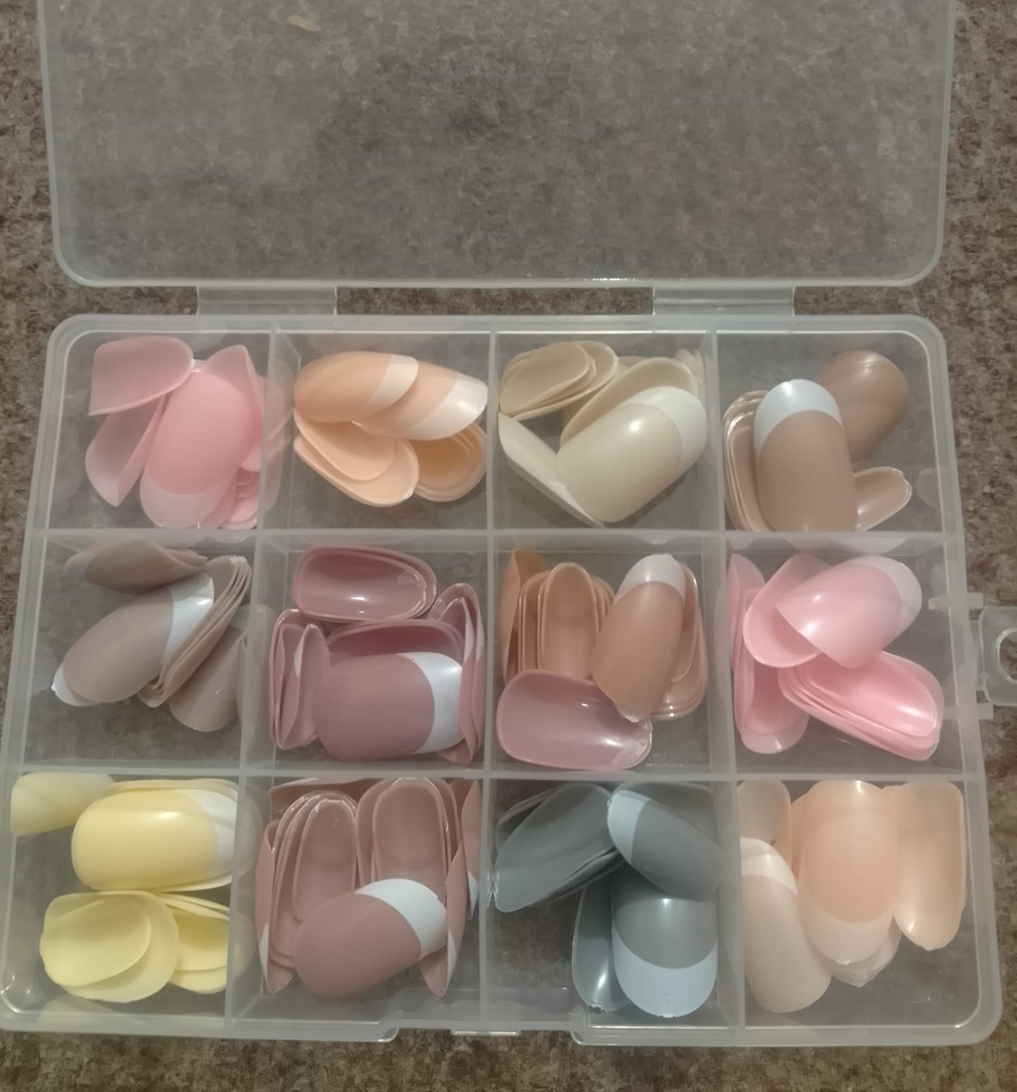 144 Pcs Multicolor False Nails Box - Nail Art Set