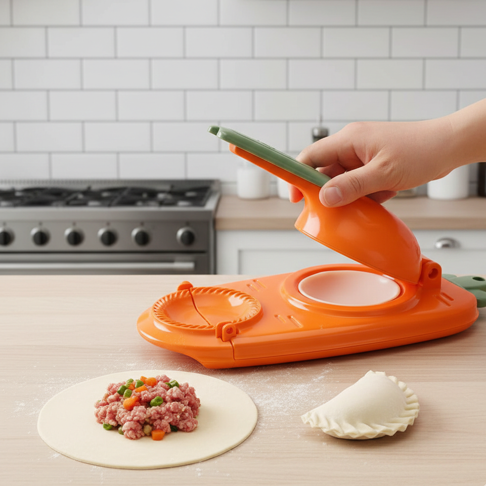 2-in-1 Dumpling Maker - Press & Wrapper Cutter