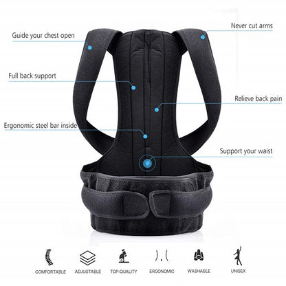 Adjustable Back Posture Corrector - Support Brace