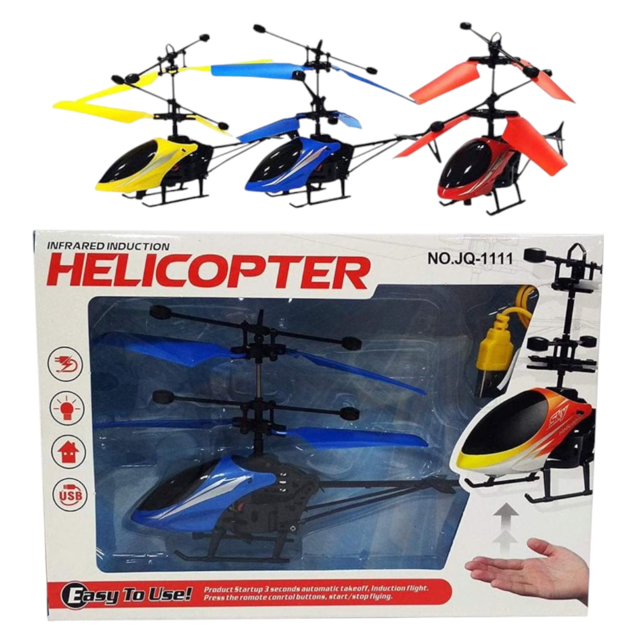 Infrared LED Helicopter - Hand Sensor Flying Toy