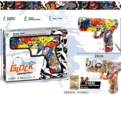 Gel Blaster Soft Bullet Gun - Large Graffiti Glock Toy