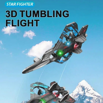 RC Fighter Jet Plane - 2.4G Remote Control with Lights