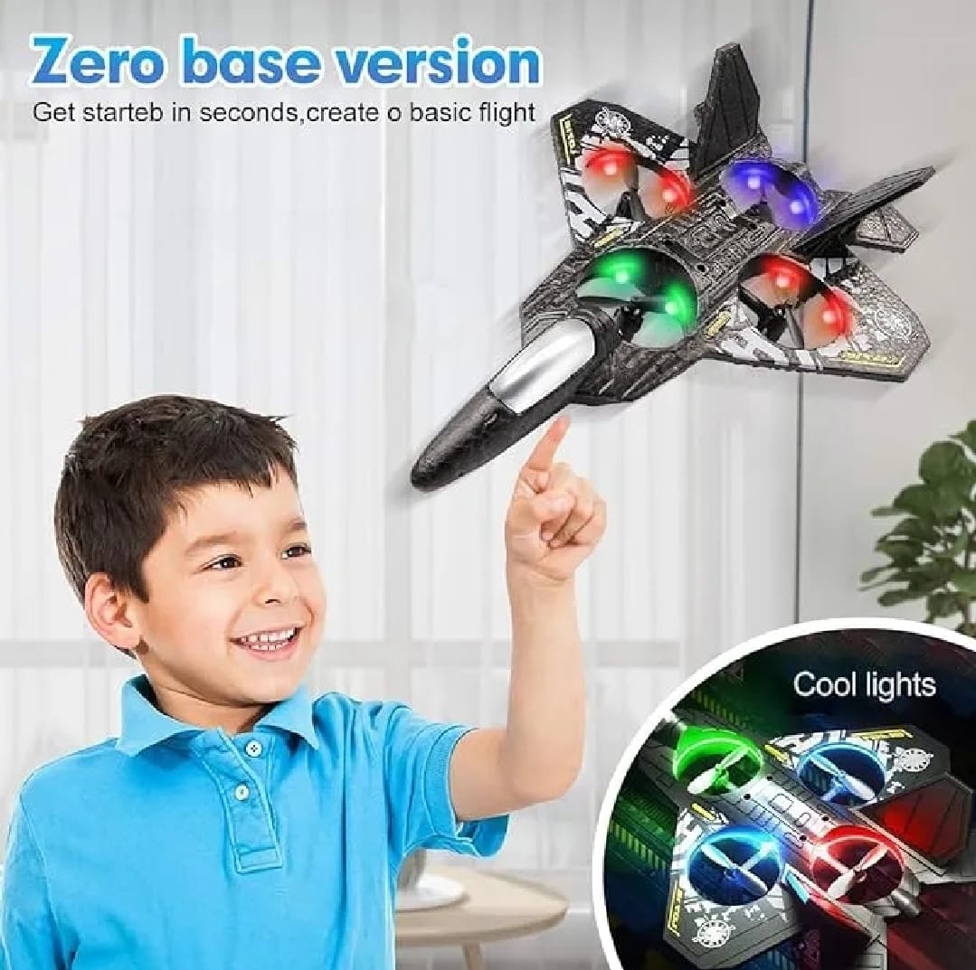 RC Fighter Jet Plane - 2.4G Remote Control with Lights