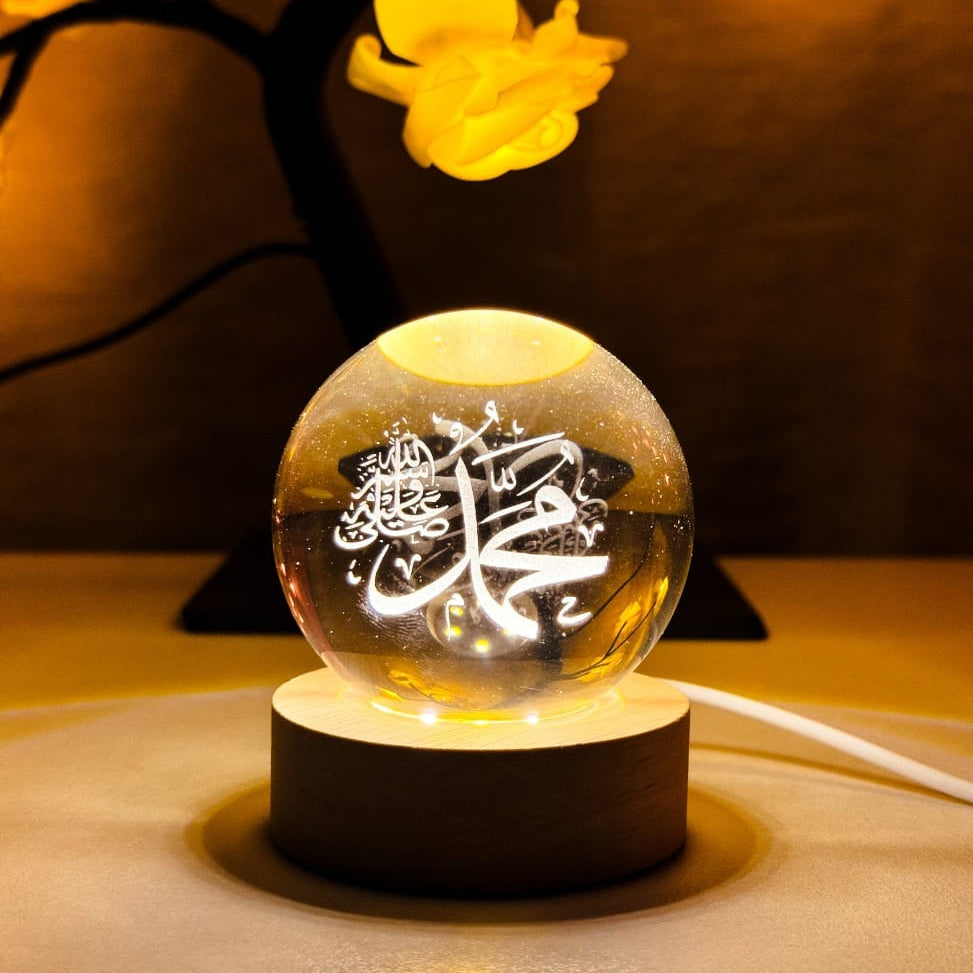 Crystal Ball 3D Arabic Night Lamp - Islamic Table Light