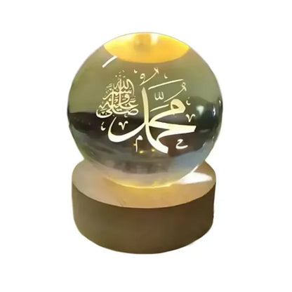 Crystal Ball 3D Arabic Night Lamp - Islamic Table Light