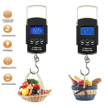 50kg Portable Digital Hanging Scale - Luggage Weight