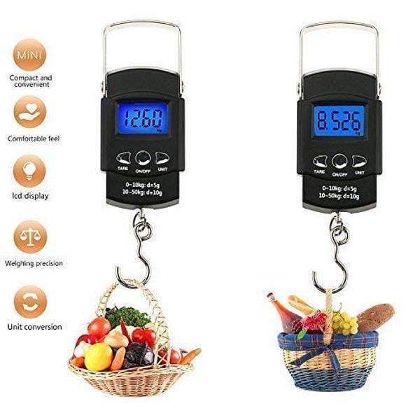 50kg Portable Digital Hanging Scale - Luggage Weight