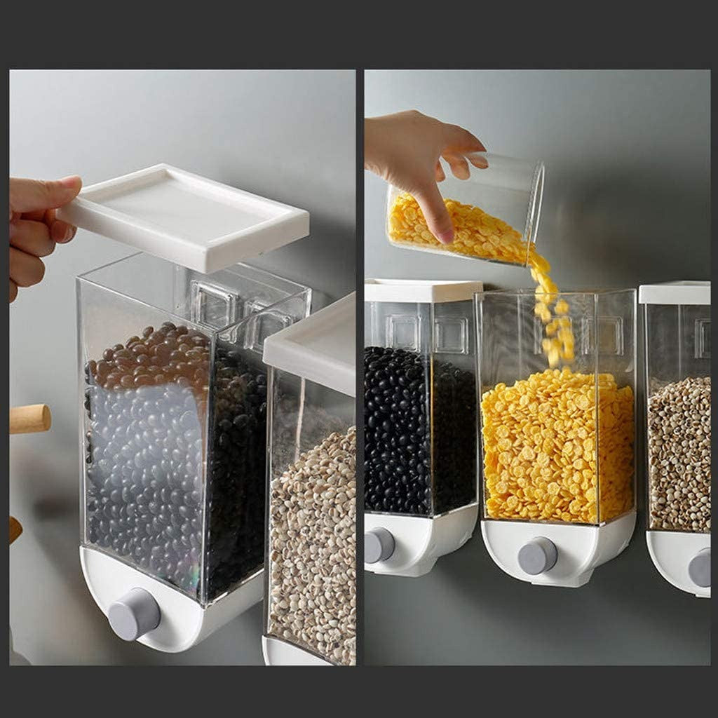 1500ml Wall-Mounted Grain Storage Box - Food Dispenser