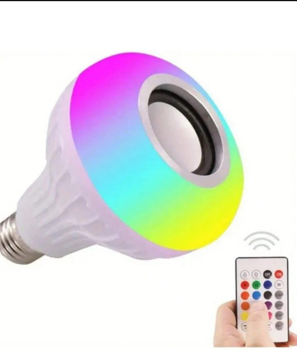 LED Music Bulb with Bluetooth Speaker - RGB Party Light