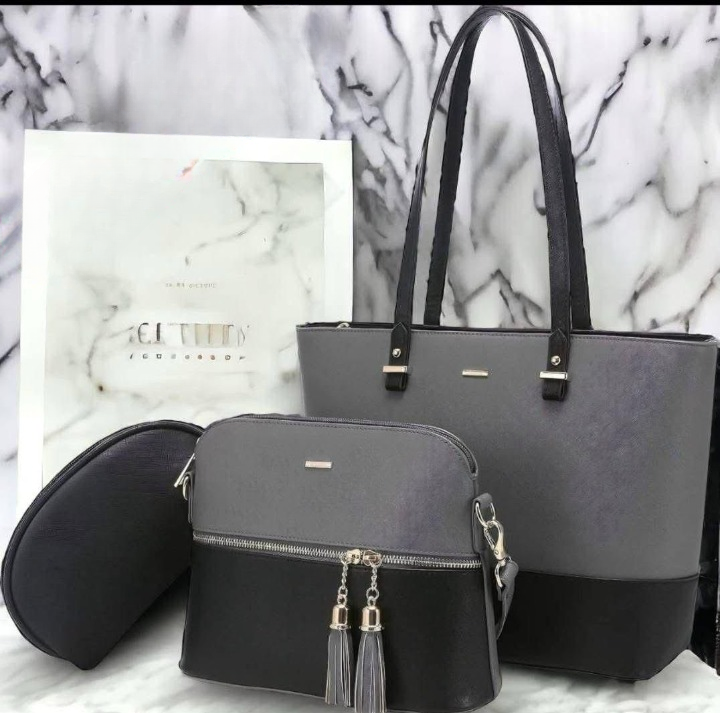 3-Piece Tote Handbag - Elegant Daily Fashion Set