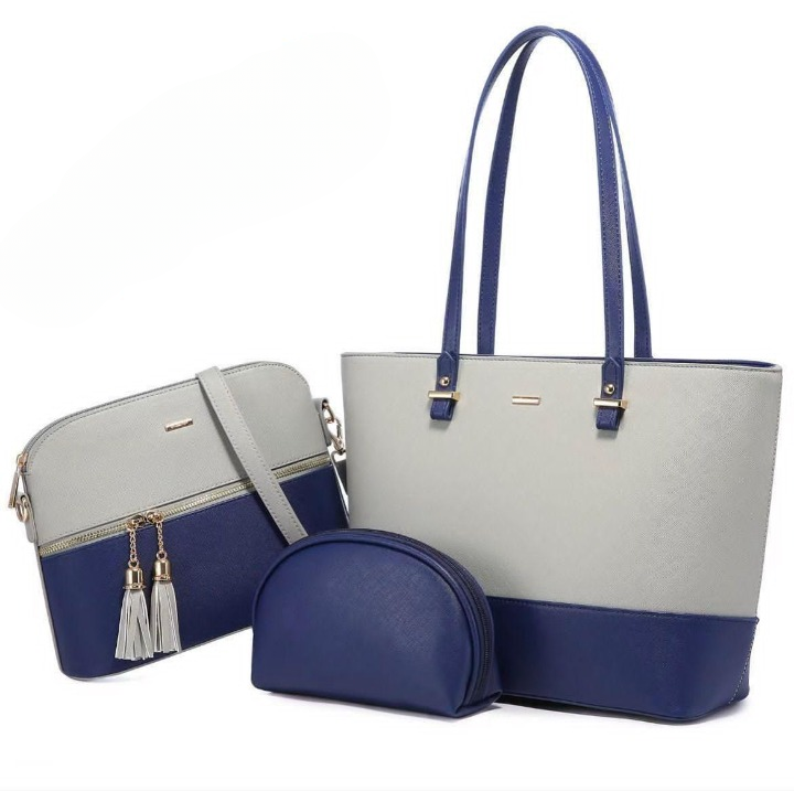 3-Piece Tote Handbag - Elegant Daily Fashion Set