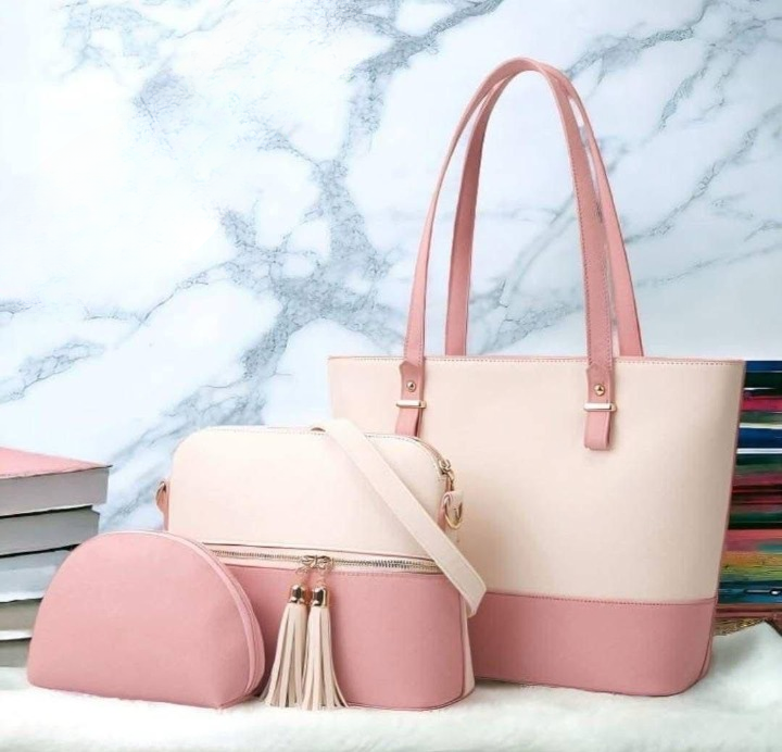 3-Piece Tote Handbag - Elegant Daily Fashion Set