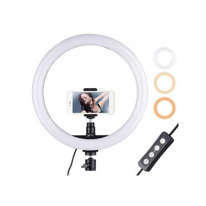 10-inch LED Ring Fill Light - Phone Holder & Dimmer