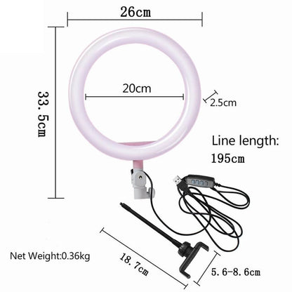 10-inch LED Ring Fill Light - Phone Holder & Dimmer