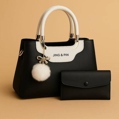 JING & PIN Ladies Handbag with Clutch & Shoulder Strap