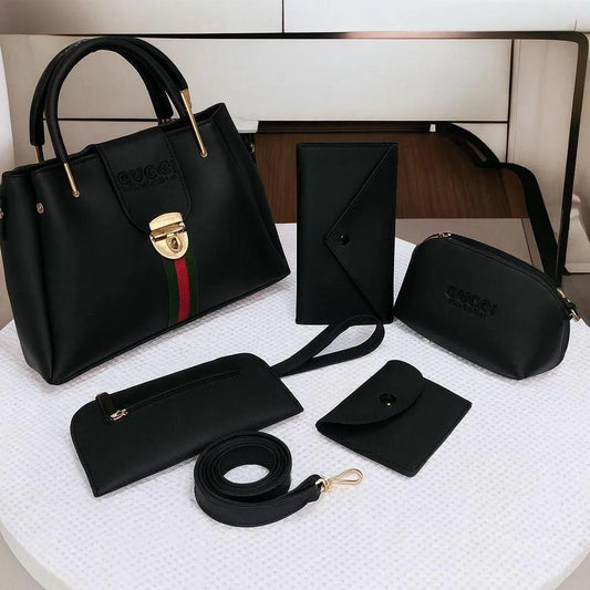 5-Piece Handbag Set - Black