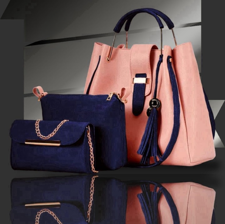 3-Piece Women's Handbag Set - Tote, Pouch & Clutch
