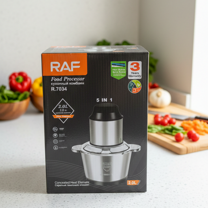 RAF Electric Meat Chopper - 800W 2L Food Processor