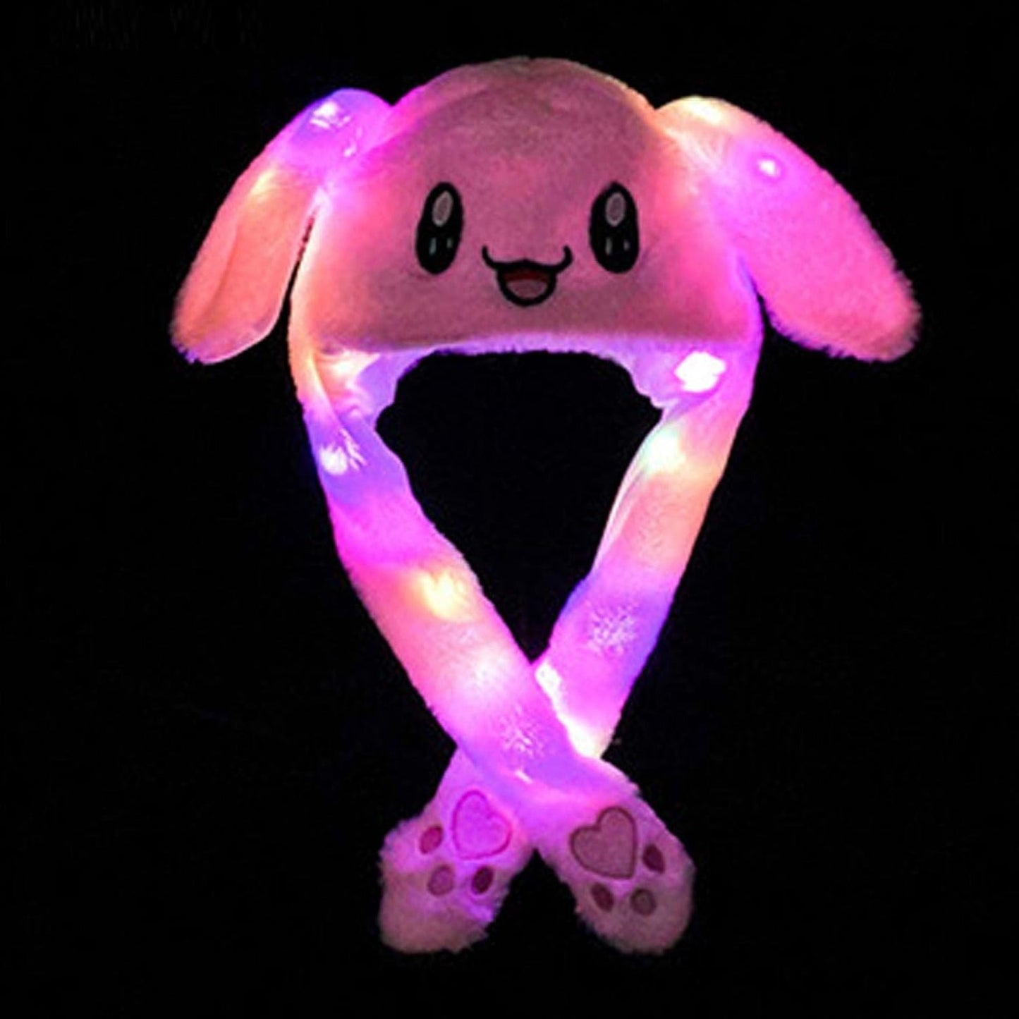 LED Bunny Ear Muffs - Winter Plush Ear Warmers