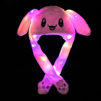 LED Bunny Ear Muffs - Winter Plush Ear Warmers