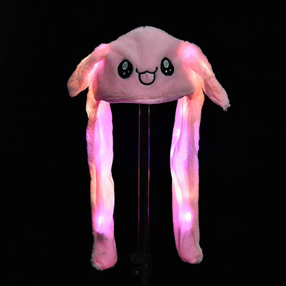 LED Bunny Ear Muffs - Winter Plush Ear Warmers