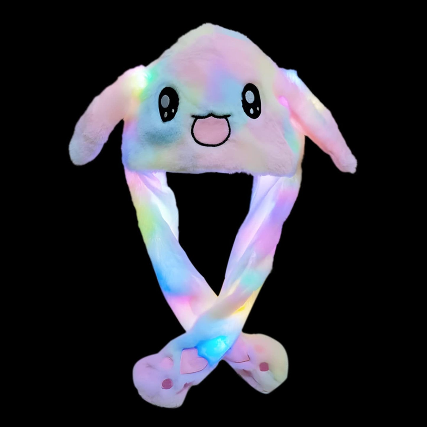 LED Bunny Ear Muffs - Winter Plush Ear Warmers