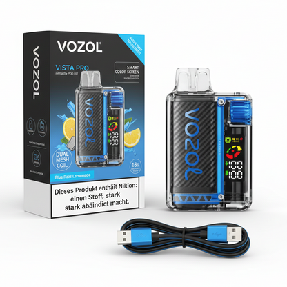 Vozol Refillable Vape Kit - Rechargeable with USB Cable