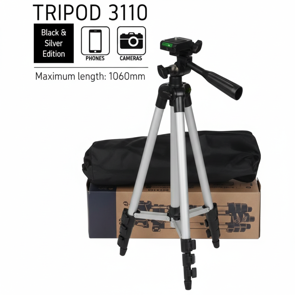 Tripod 3110 - Portable Camera Stand for Mobile & Video