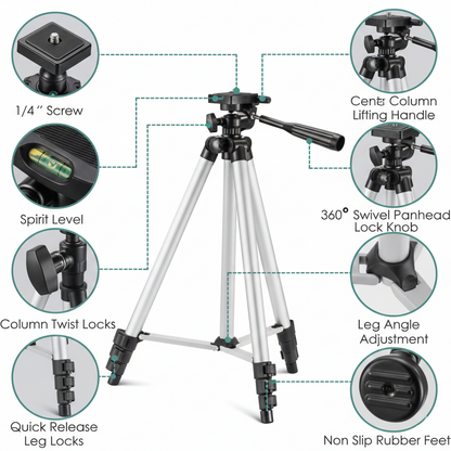 Tripod 3110 - Portable Camera Stand for Mobile & Video