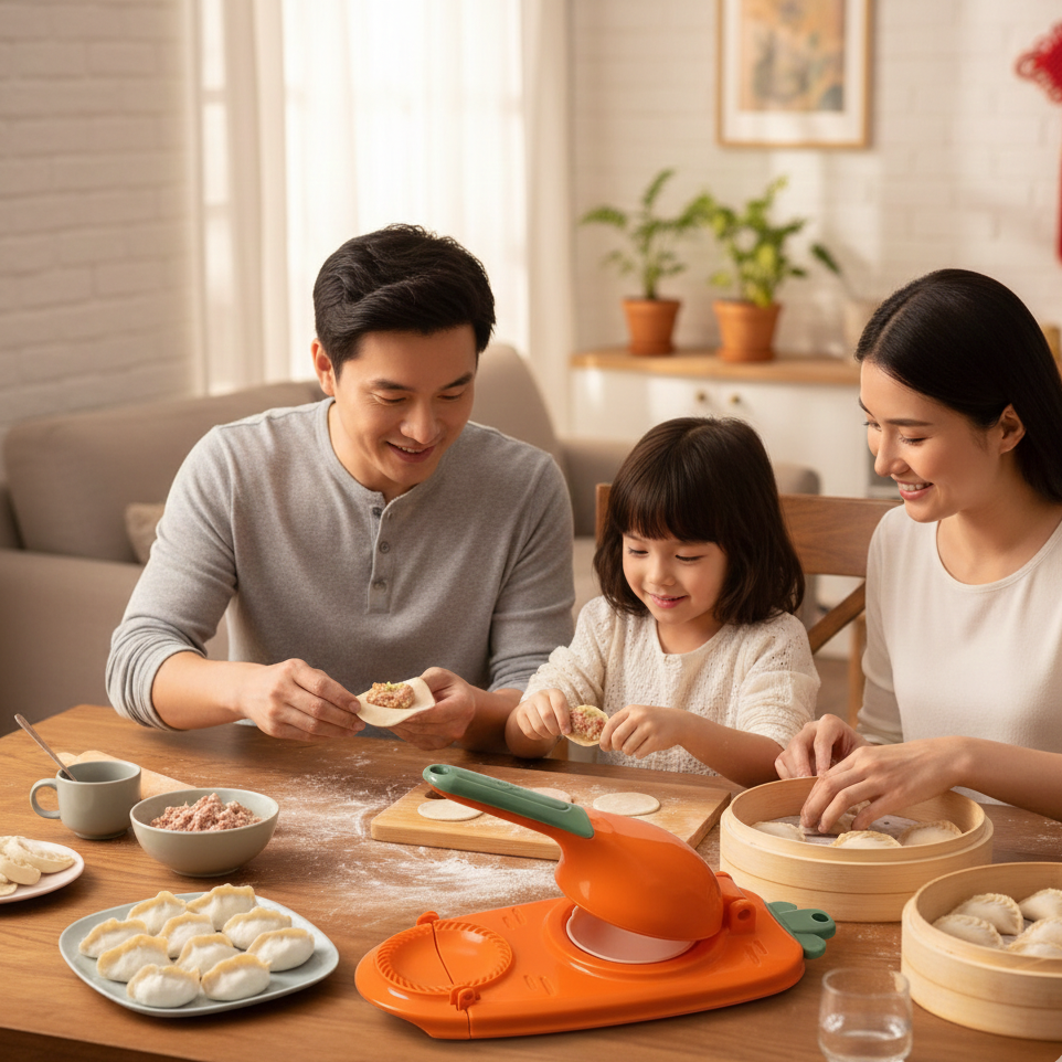 2-in-1 Dumpling Maker - Press & Wrapper Cutter