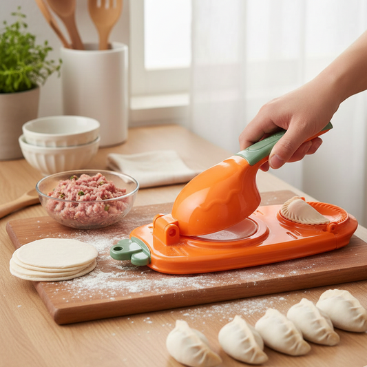 2-in-1 Dumpling Maker - Press & Wrapper Cutter