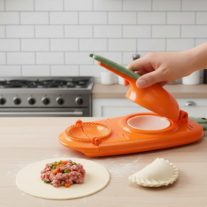 2-in-1 Dumpling Maker - Press & Wrapper Cutter