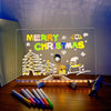 LED Light-Up Writing Board (12×8 cm) | Acrylic Message Pad with Stand | Colorful DIY Notes & Erasable Pens