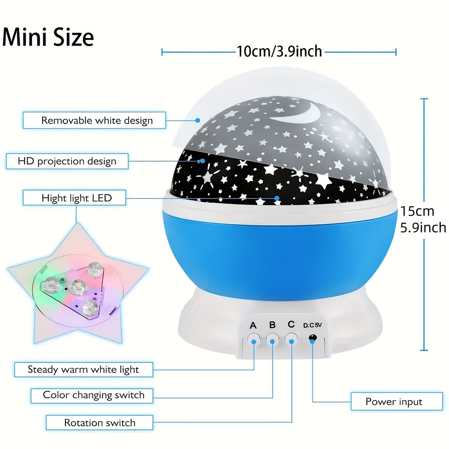 360° Star Master Projection Lamp - LED Moon & Sky Light