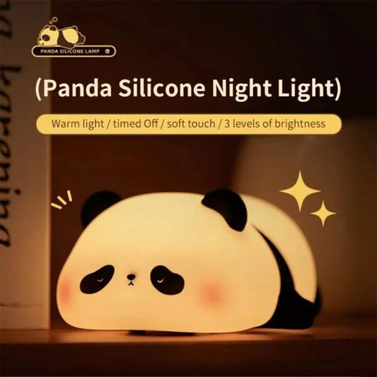 Cute Panda Silicone Night Light - Soft Touch LED Lamp