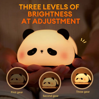 Cute Panda Silicone Night Light - Soft Touch LED Lamp