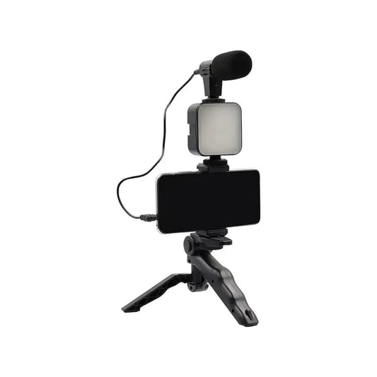 Vlogger Video Kit - LED Light, Microphone & Tripod