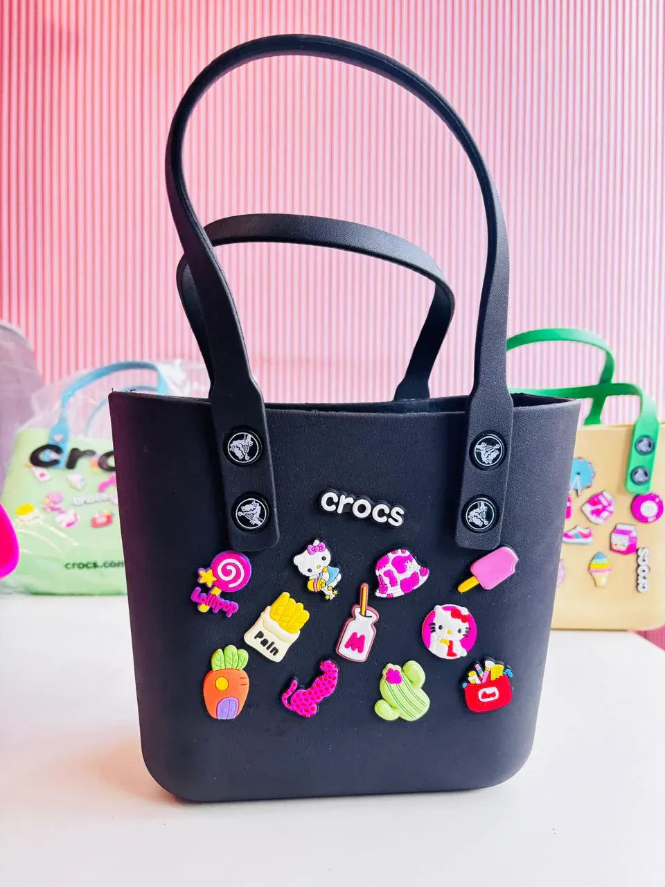 Crocs Bag - Stylish Silicone Tote with Charms