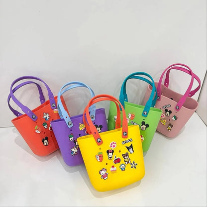 Crocs Bag - Stylish Silicone Tote with Charms