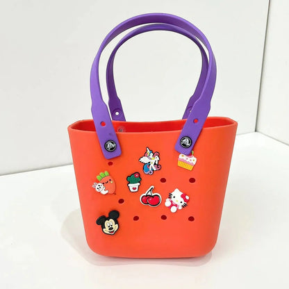 Crocs Bag - Stylish Silicone Tote with Charms