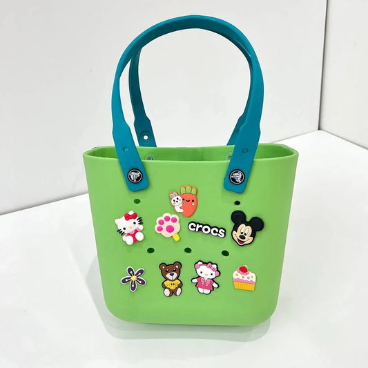 Crocs Bag - Stylish Silicone Tote with Charms
