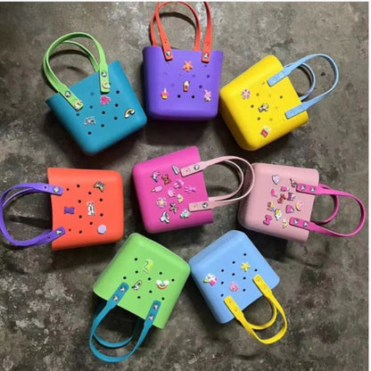 Crocs Bag - Stylish Silicone Tote with Charms