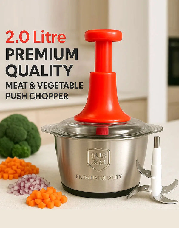 2L Meat & Vegetable Push Chopper - Premium Quality